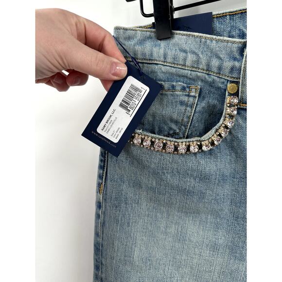 Ramy Brook Elle Distressed Embellished Jean NWT Size 27 VINWA - Picture 5 of 9